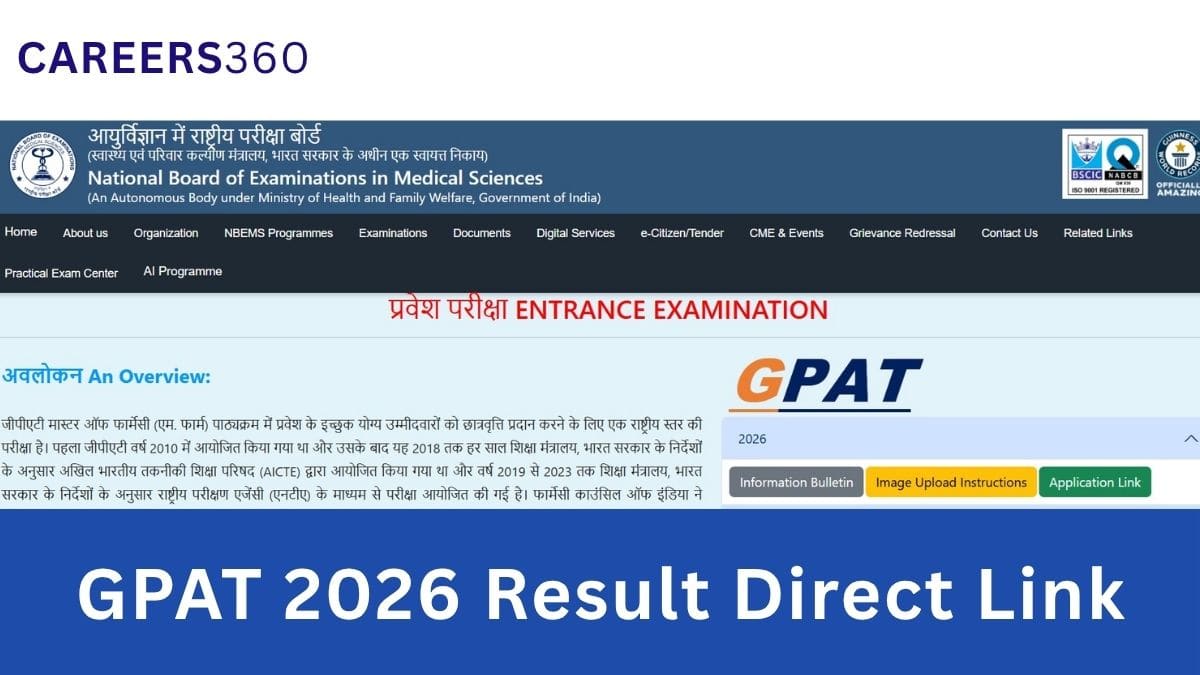 GPAT 2026 Result Download Direct Link Out